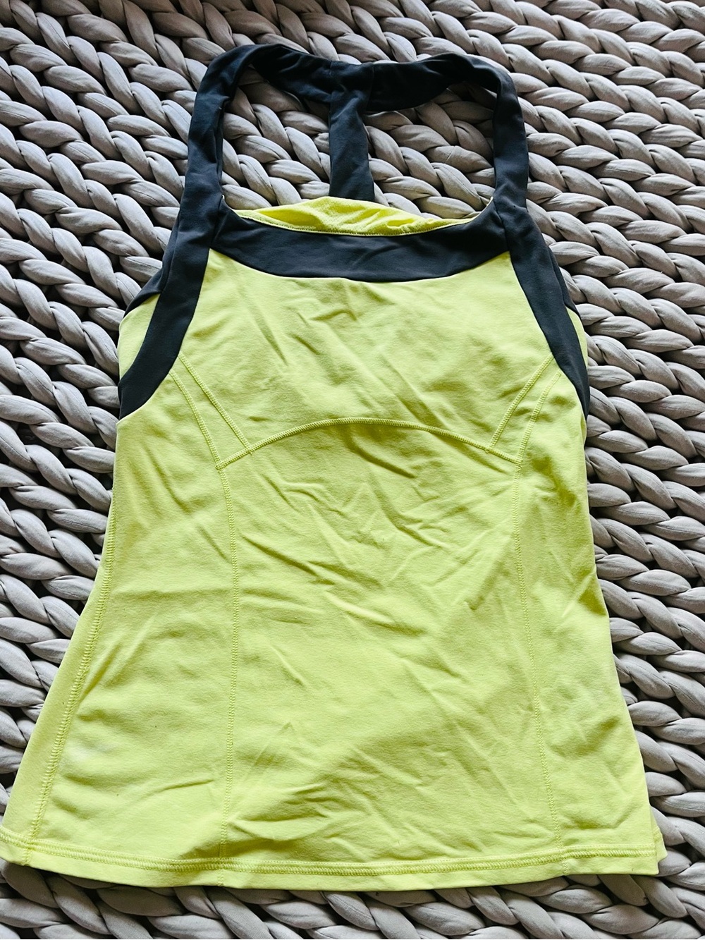 Alo Racerback Active Tank Butter Yellow Activewear Tank Top - Picture 5 of 11